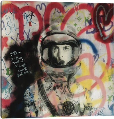 Is This Real Canvas Art Print - Astronaut Art