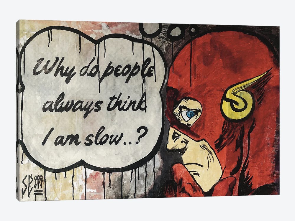 The Fastest Man On Earth by Cicero Spin 1-piece Canvas Wall Art