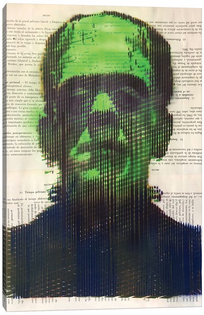 Alive Frankenstein Green Canvas Art Print - Frankenstein