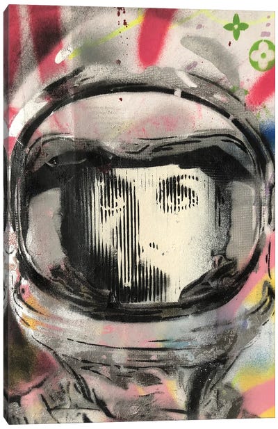 Astronaut Girl Graffiti Canvas Art Print - Cicero Spin