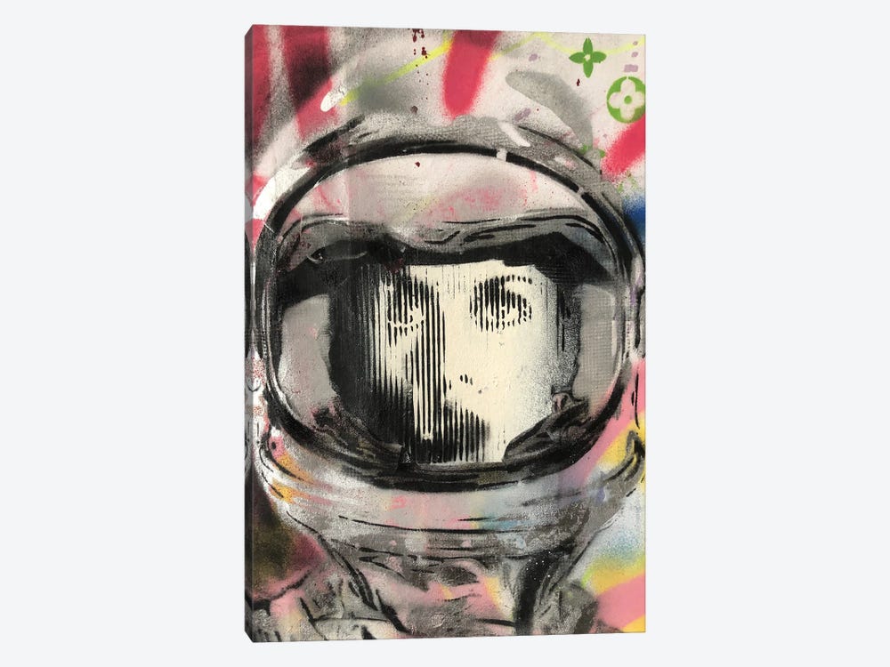 Astronaut Girl Graffiti by Cicero Spin 1-piece Canvas Print