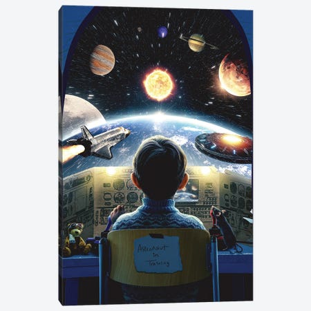 Astronaut In Training Canvas Print #CID1} by Adam Cousins Canvas Art