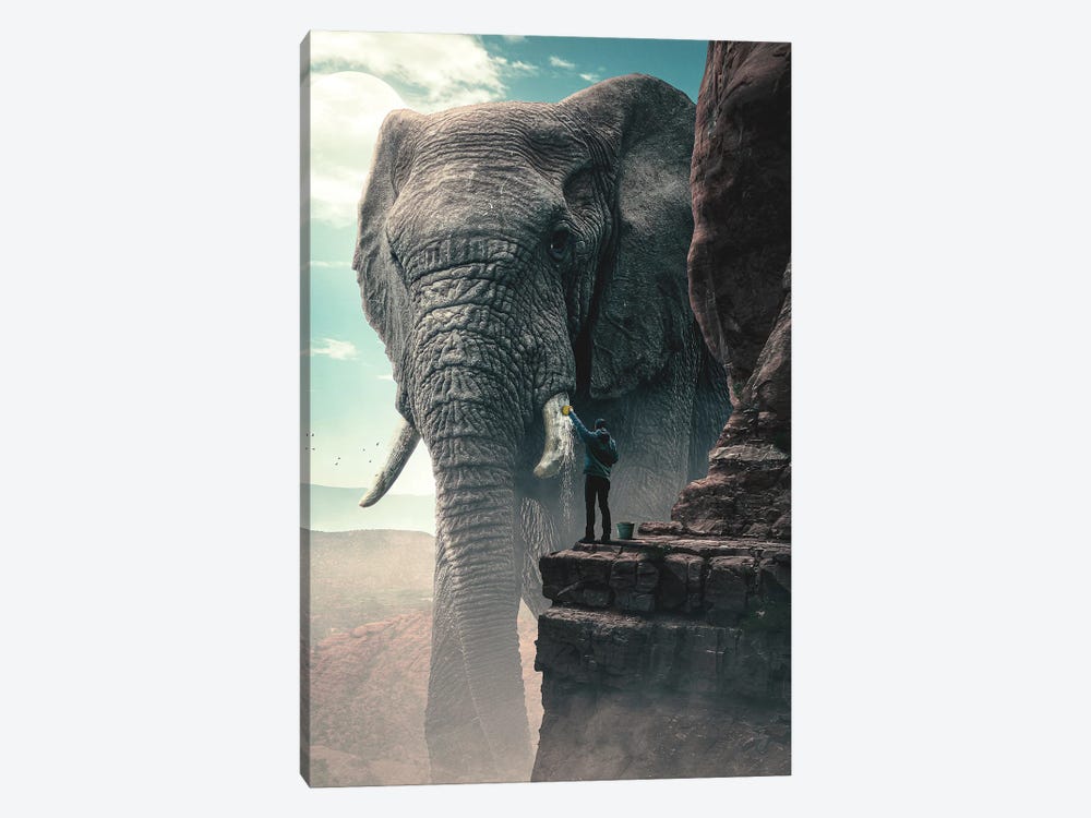 Giant Elephant by Adam Cousins 1-piece Art Print