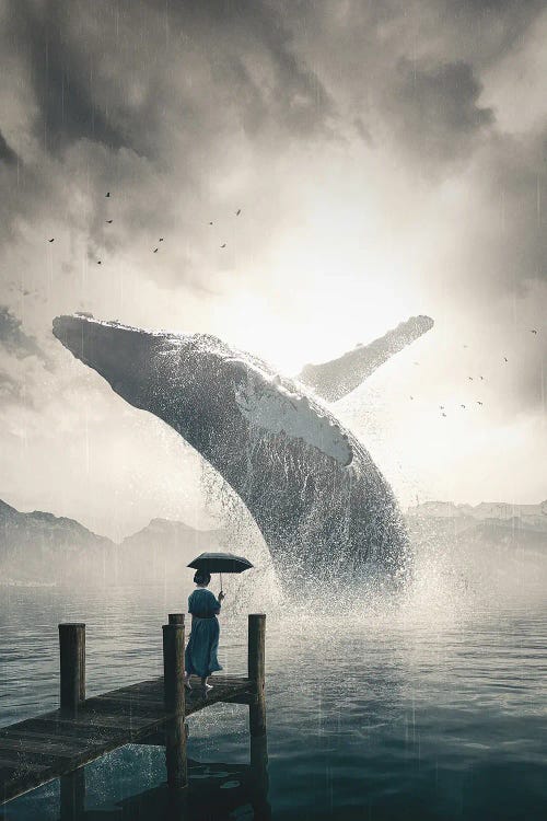 Giant Whale by Adam Cousins wall art