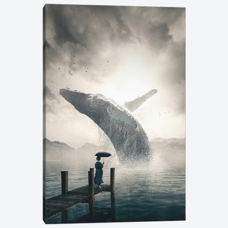 Giant Whale Canvas Print #CID28} by Adam Cousins Art Print