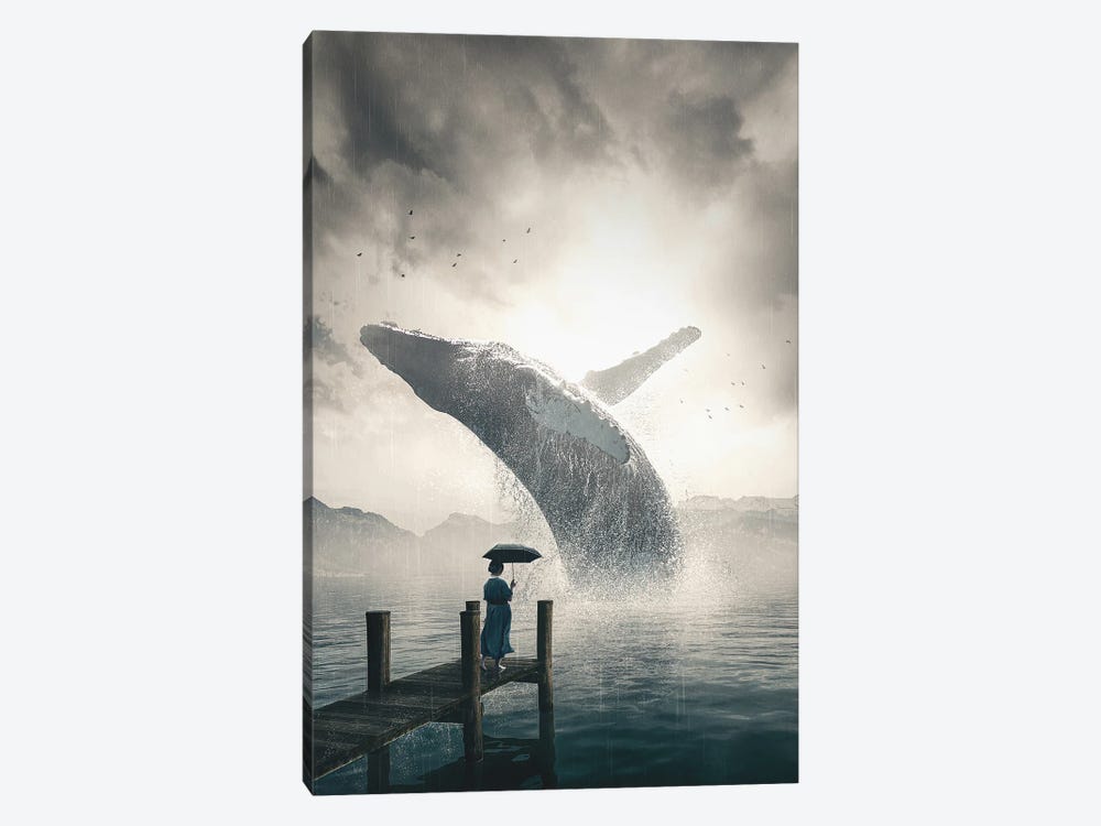 Giant Whale by Adam Cousins 1-piece Art Print