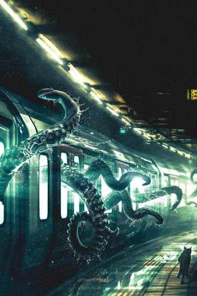Octopi: Tube Train Squid by Adam Cousins