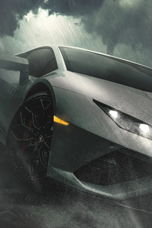 Lamborghini In The Rain