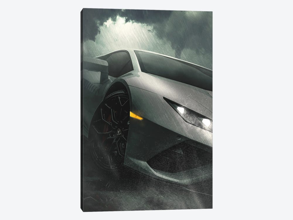 Lamborghini In The Rain by Adam Cousins 1-piece Canvas Wall Art