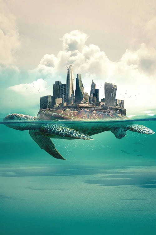 Turtle City by Adam Cousins wall art