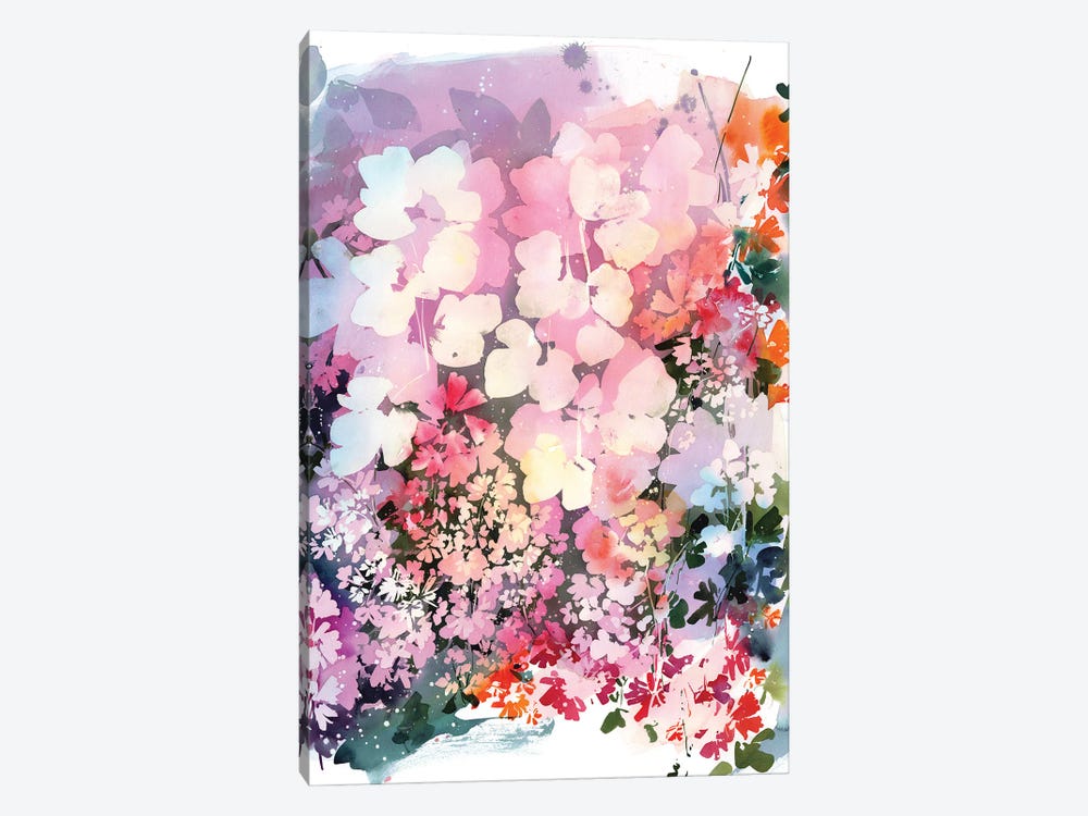 Pink Dusk Garden by CreativeIngrid 1-piece Canvas Wall Art