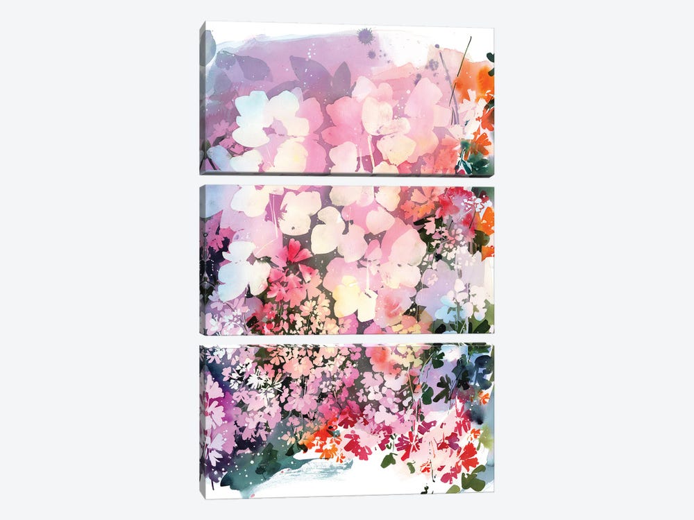 Pink Dusk Garden by CreativeIngrid 3-piece Canvas Wall Art