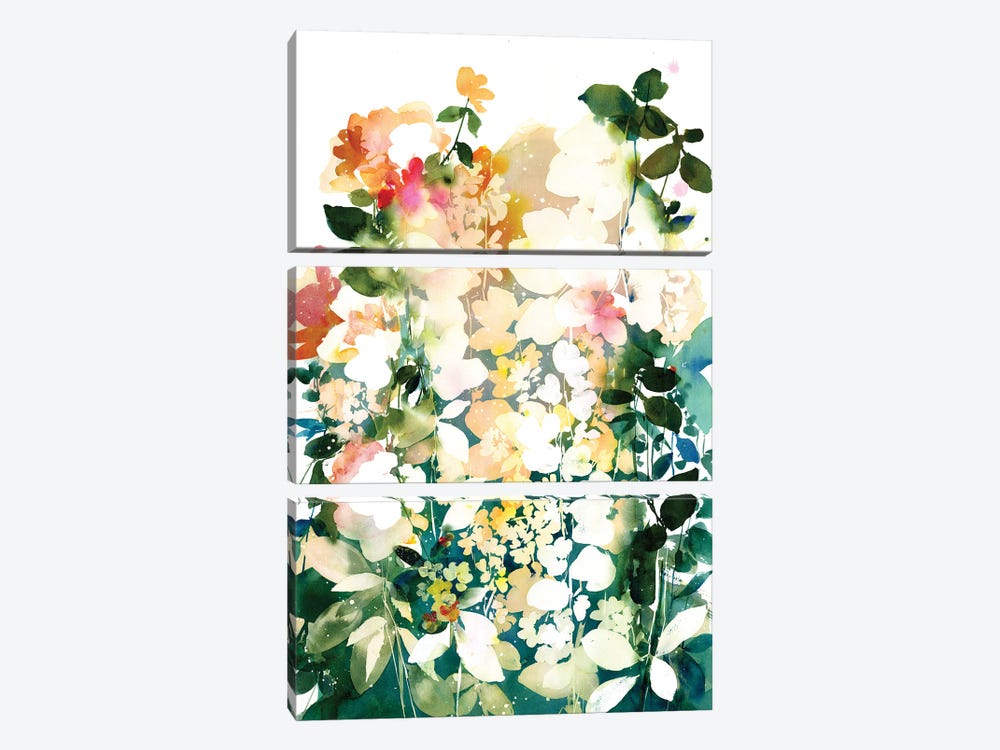 Soulful Yello Garden by CreativeIngrid 3-piece Canvas Art Print