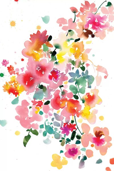 Floral Bustle by CreativeIngrid art print