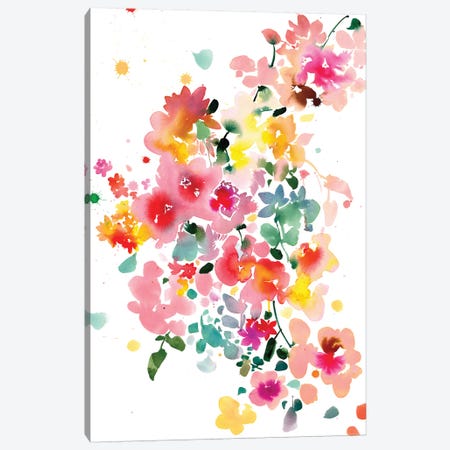 Floral Bustle Canvas Print #CIG15} by CreativeIngrid Canvas Art