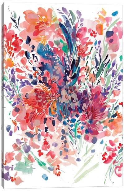 Floral Drama Canvas Art Print - CreativeIngrid
