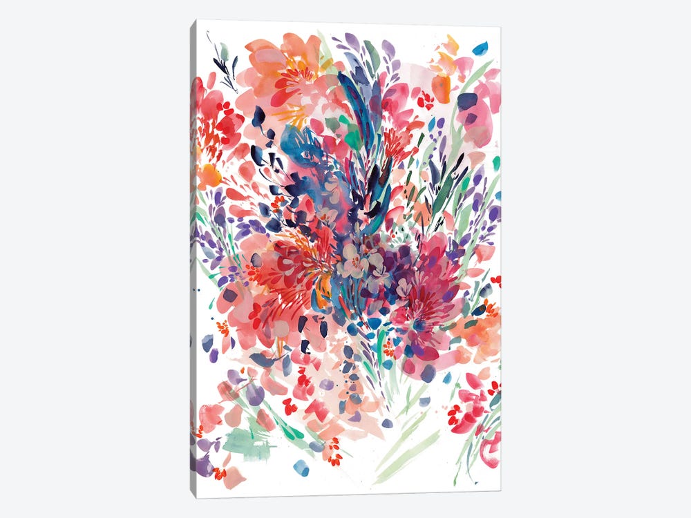 Floral Drama by CreativeIngrid 1-piece Canvas Wall Art