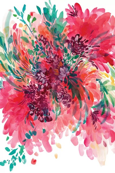 Floral Fearless by CreativeIngrid canvas print