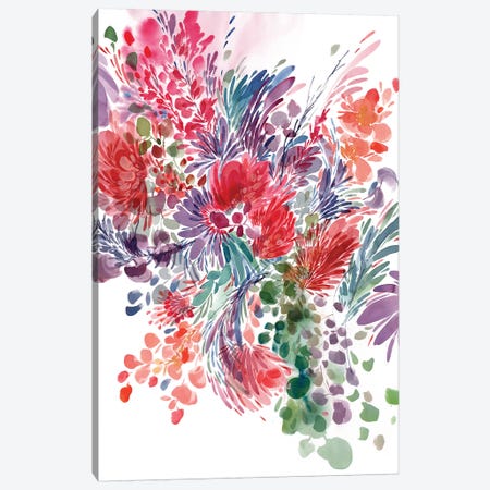 Floral Focus Canvas Print #CIG19} by CreativeIngrid Art Print