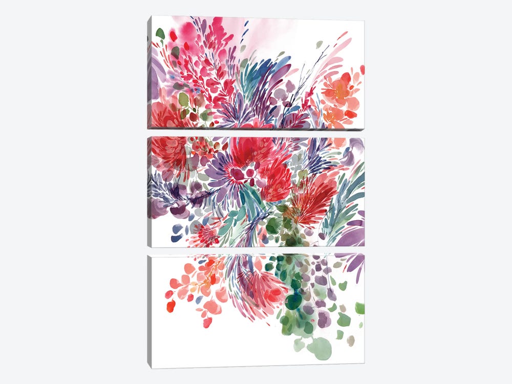 Floral Focus by CreativeIngrid 3-piece Art Print