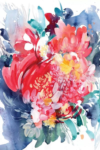 Floral Hug by CreativeIngrid art print