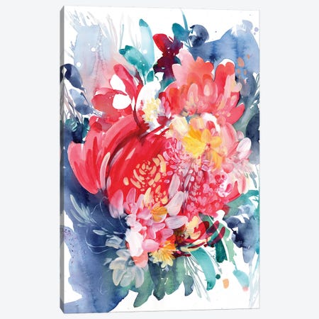 Floral Hug Canvas Print #CIG20} by CreativeIngrid Canvas Wall Art