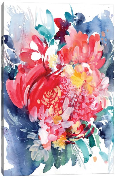 Floral Hug Canvas Art Print - CreativeIngrid