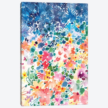 Floral Stardust Canvas Print #CIG21} by CreativeIngrid Canvas Wall Art