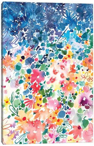 Floral Stardust Canvas Art Print - CreativeIngrid