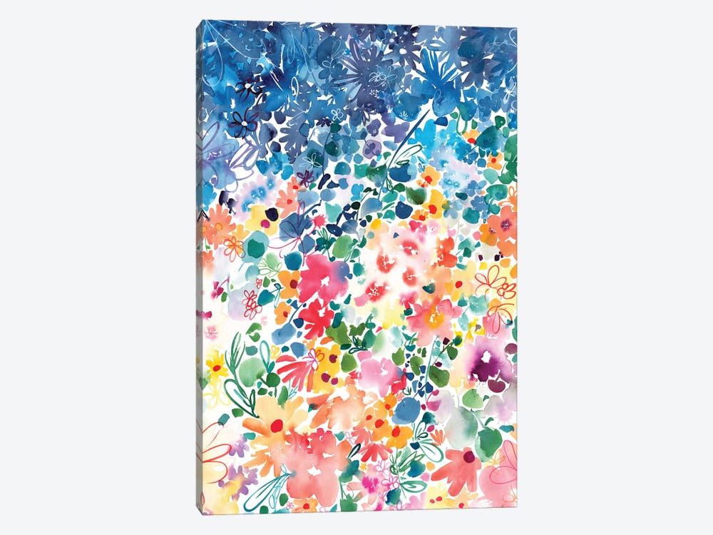 Floral Stardust by CreativeIngrid 1-piece Canvas Artwork