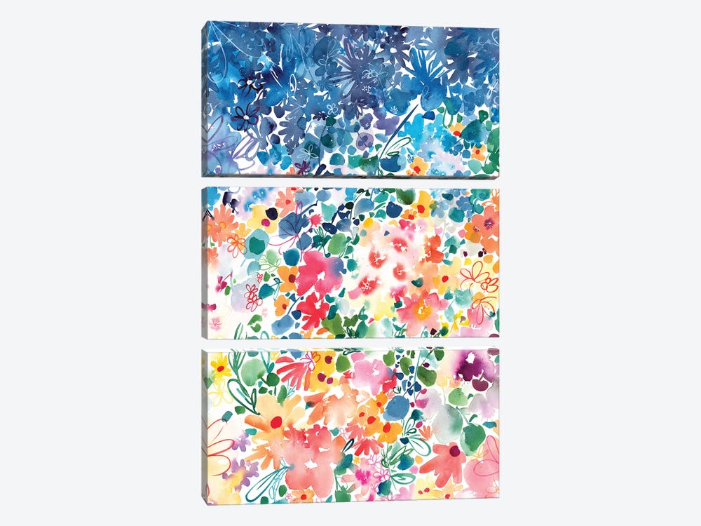 Floral Stardust by CreativeIngrid 3-piece Canvas Art