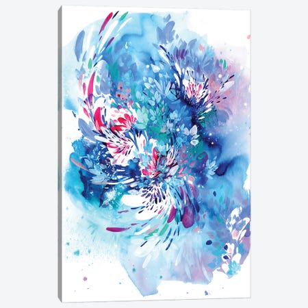 Floral Wave Canvas Print #CIG22} by CreativeIngrid Canvas Wall Art