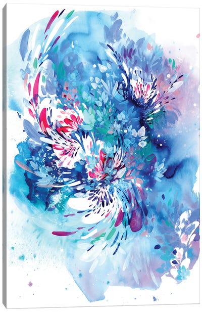Floral Wave Canvas Art Print - CreativeIngrid