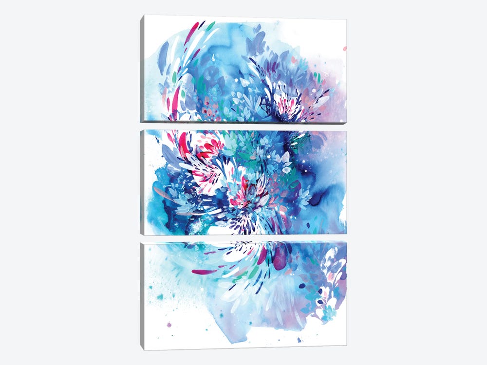 Floral Wave by CreativeIngrid 3-piece Canvas Print