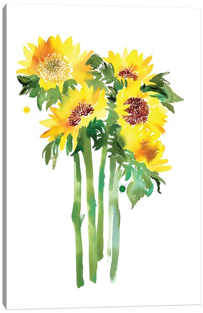 Sunflowers Canvas Art Print - CreativeIngrid