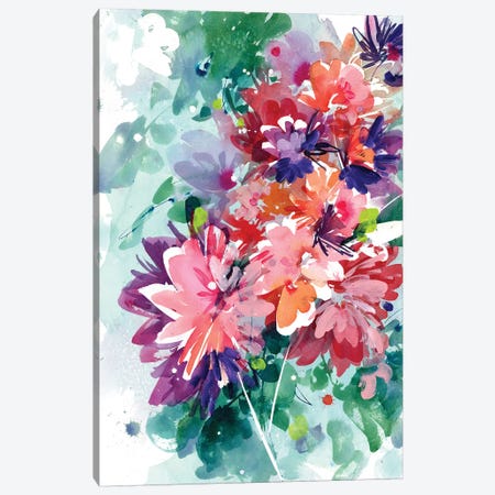 Super Bloom Canvas Print #CIG39} by CreativeIngrid Art Print