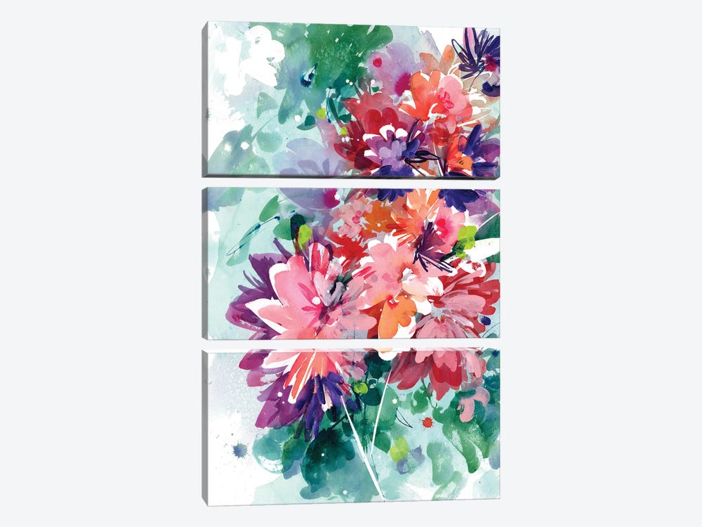 Super Bloom by CreativeIngrid 3-piece Canvas Art Print
