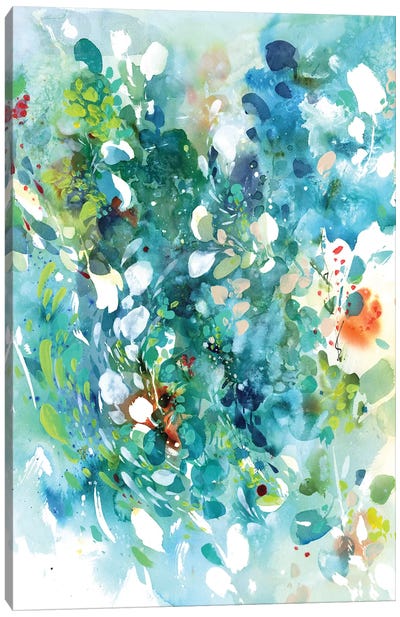 Turquoise Dance Canvas Art Print - CreativeIngrid