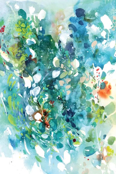 Abstract Floral & Botanical: Turquoise Dance by CreativeIngrid