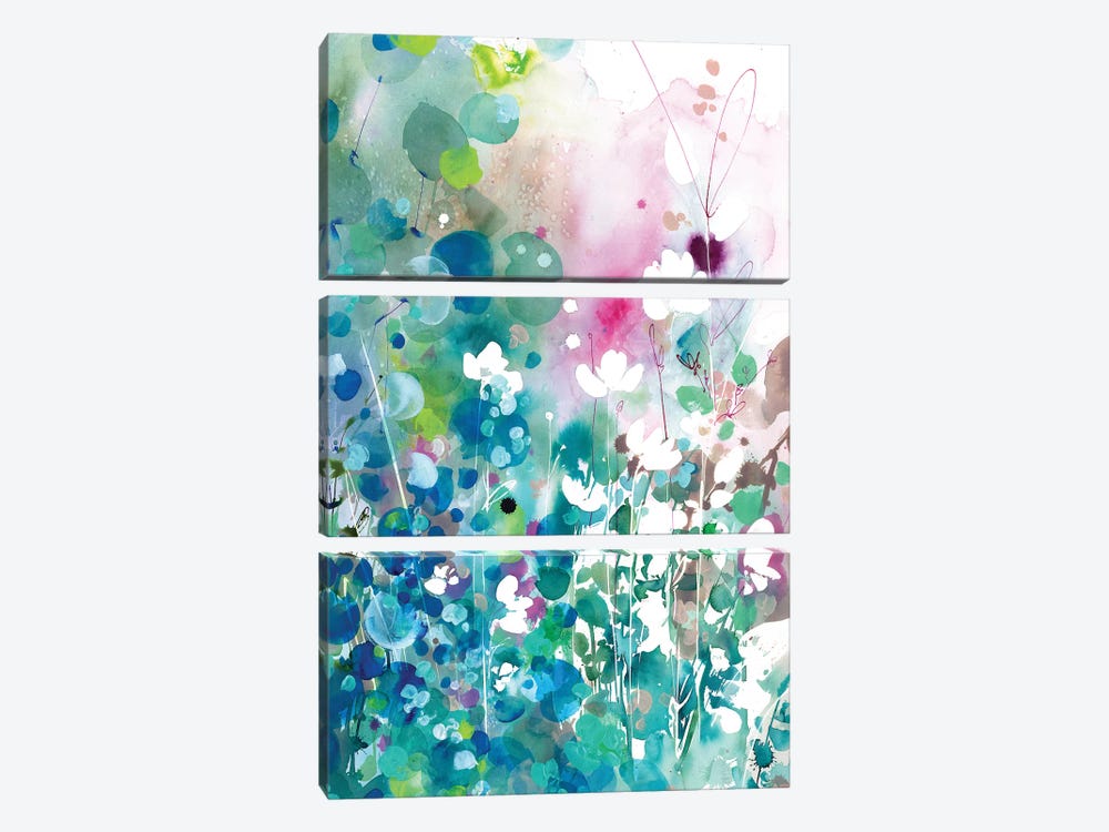 Turquoise Wave by CreativeIngrid 3-piece Canvas Art