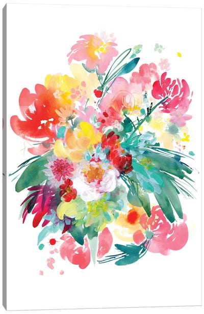 Wild Bouquet Canvas Art Print - CreativeIngrid