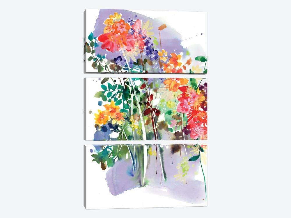 Wildflower by CreativeIngrid 3-piece Art Print