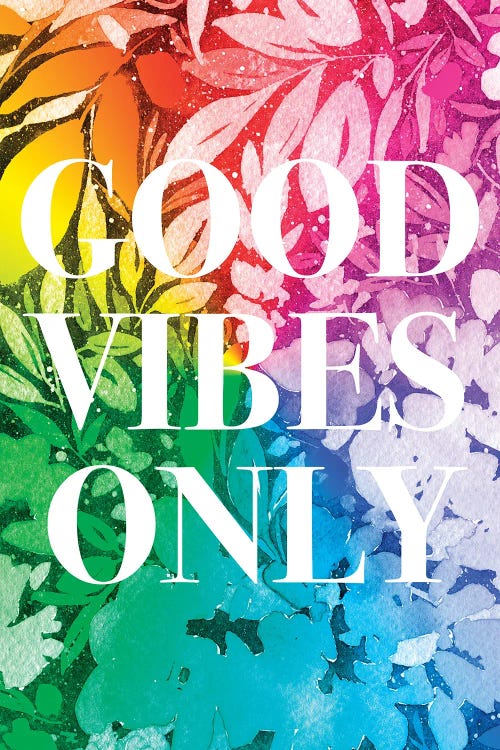 Good Vibes Only Canvas Art Print by CreativeIngrid | iCanvas