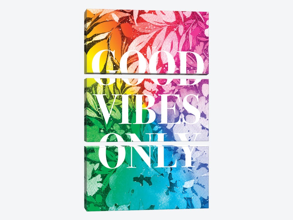 Good Vibes Only by CreativeIngrid 3-piece Canvas Art Print