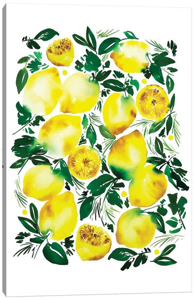 Lemons Canvas Art Print - CreativeIngrid