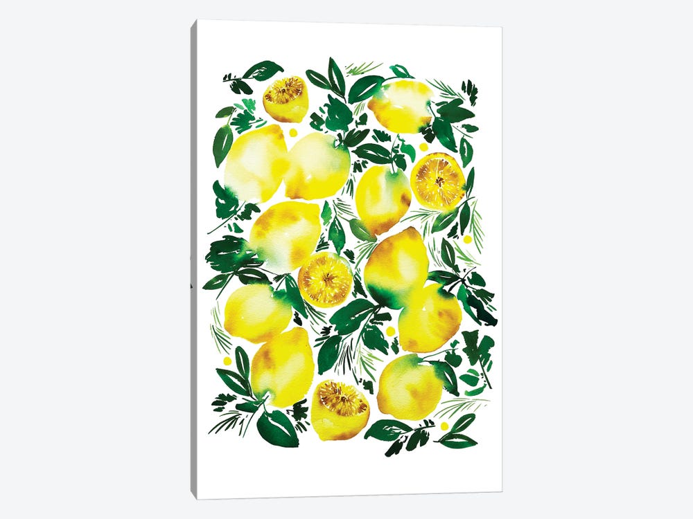 Lemons by CreativeIngrid 1-piece Canvas Print