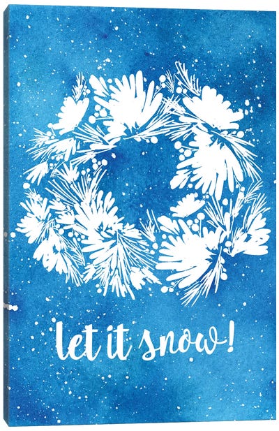 Let It Snow Card Canvas Art Print - CreativeIngrid