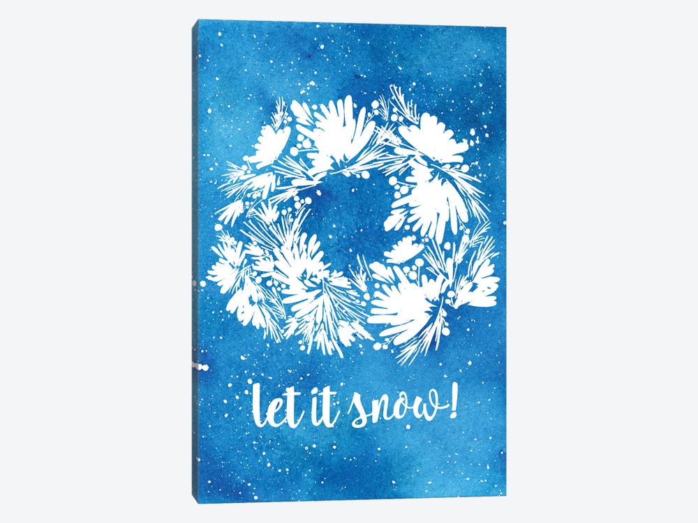 Let It Snow Card by CreativeIngrid 1-piece Canvas Art