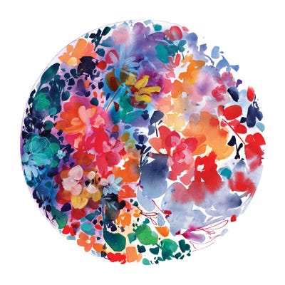 Moon Flourish by CreativeIngrid art print