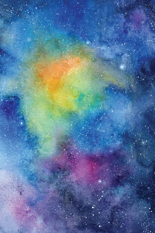 Colourful Galaxy Art Print by CreativeIngrid | iCanvas